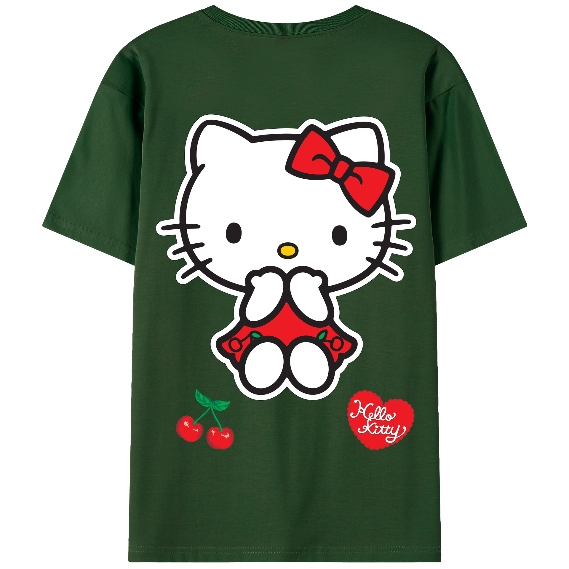 （画像用） Hello Kitty ハローキティ 綿100％半袖Tシャツ（背面プリント）
